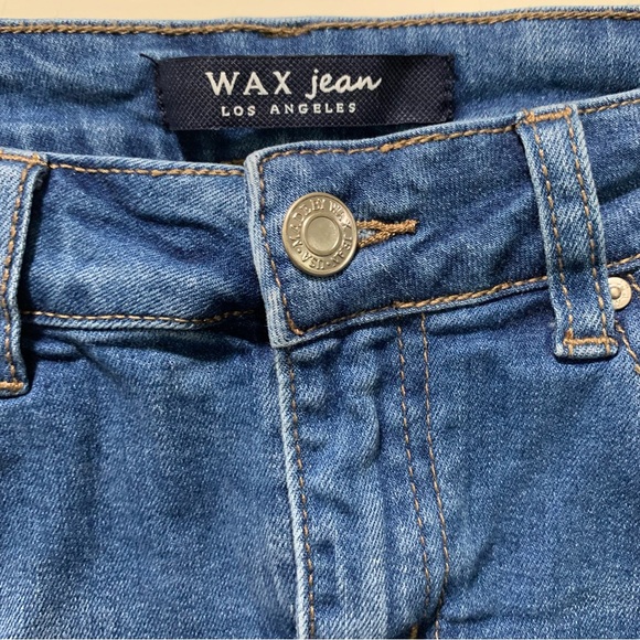 Wax Jean Destructed Mini Skirt Small - Picture 5 of 6